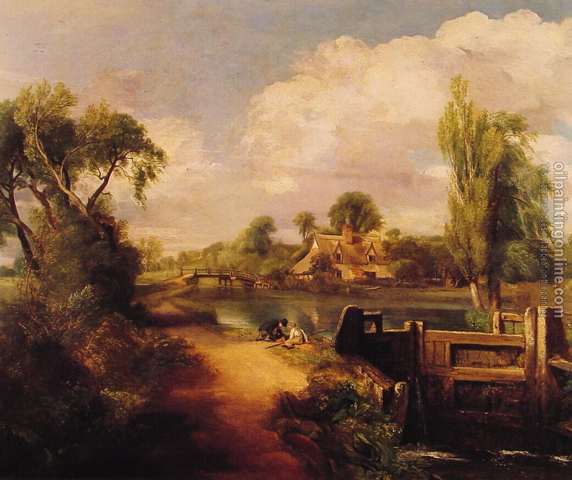 Constable, John - Landscape with Boys Fishing